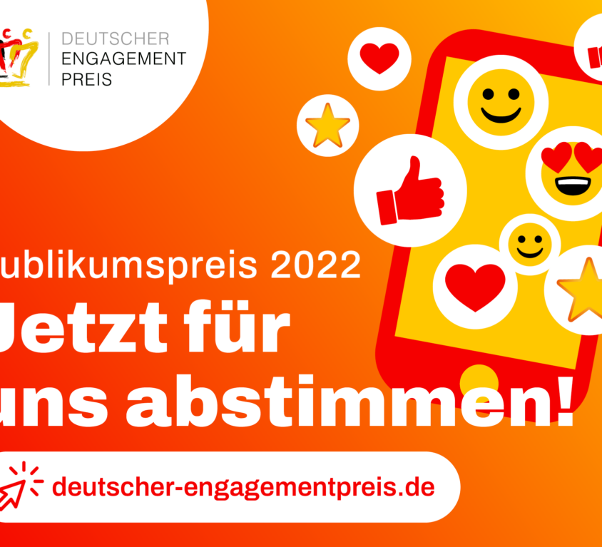 Publikumspreis 2022 Jetzt für uns abstimmen
