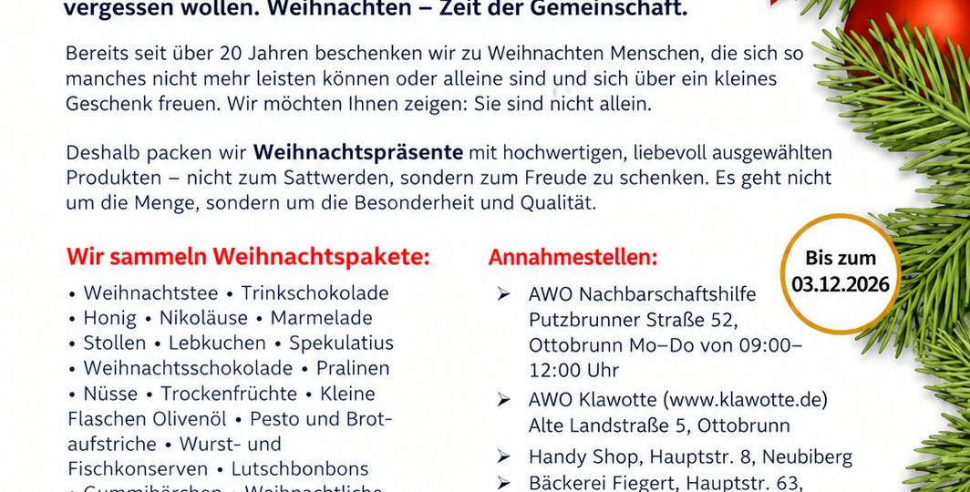 Weihnachten Flyer 2026